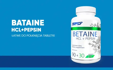 Betaina HCL+Pepsin - suplement diety w łatwych do połknięcia tabletkach. Dowiedz się, betaina co to jest i jak działa.